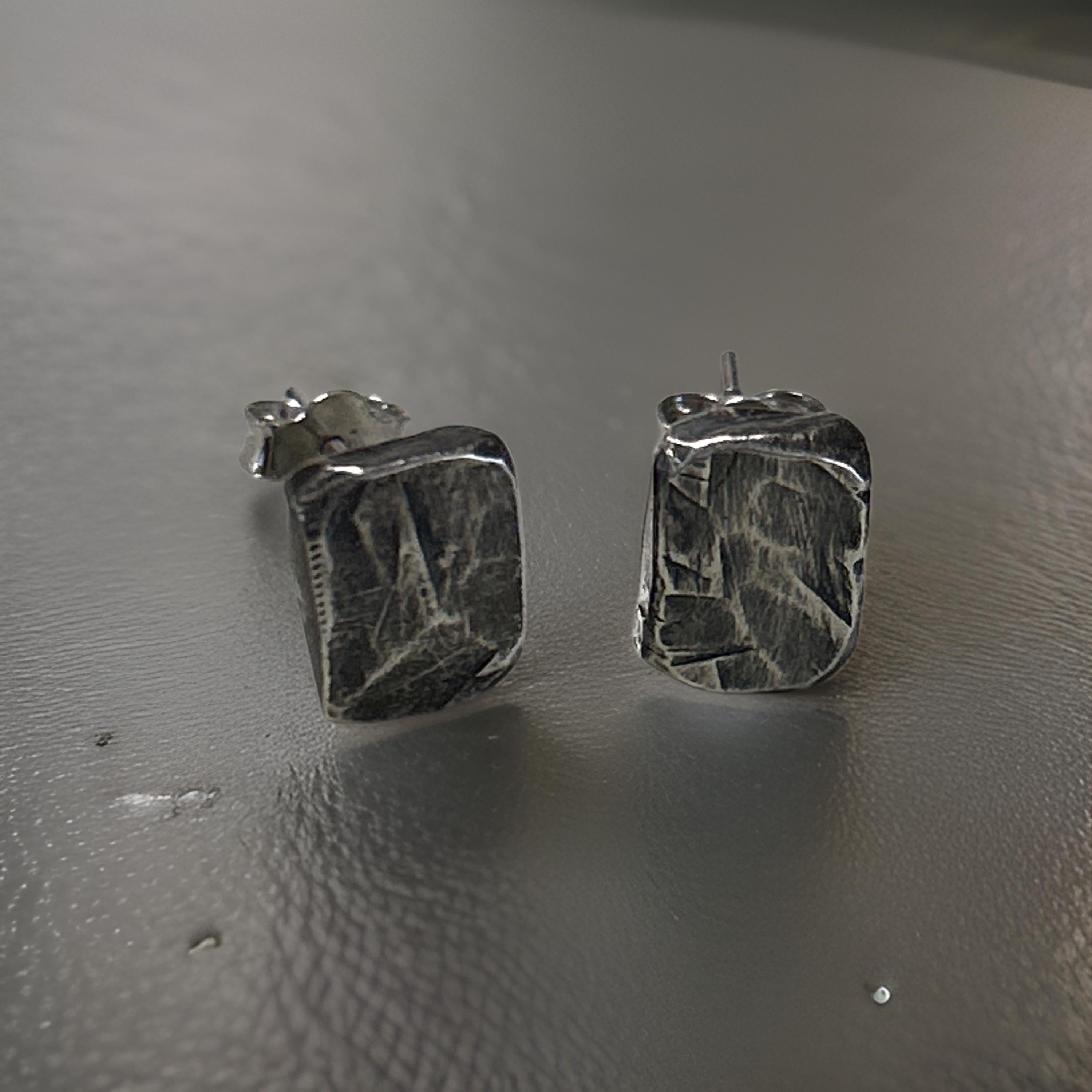 Silver Men’s Stud Earrings