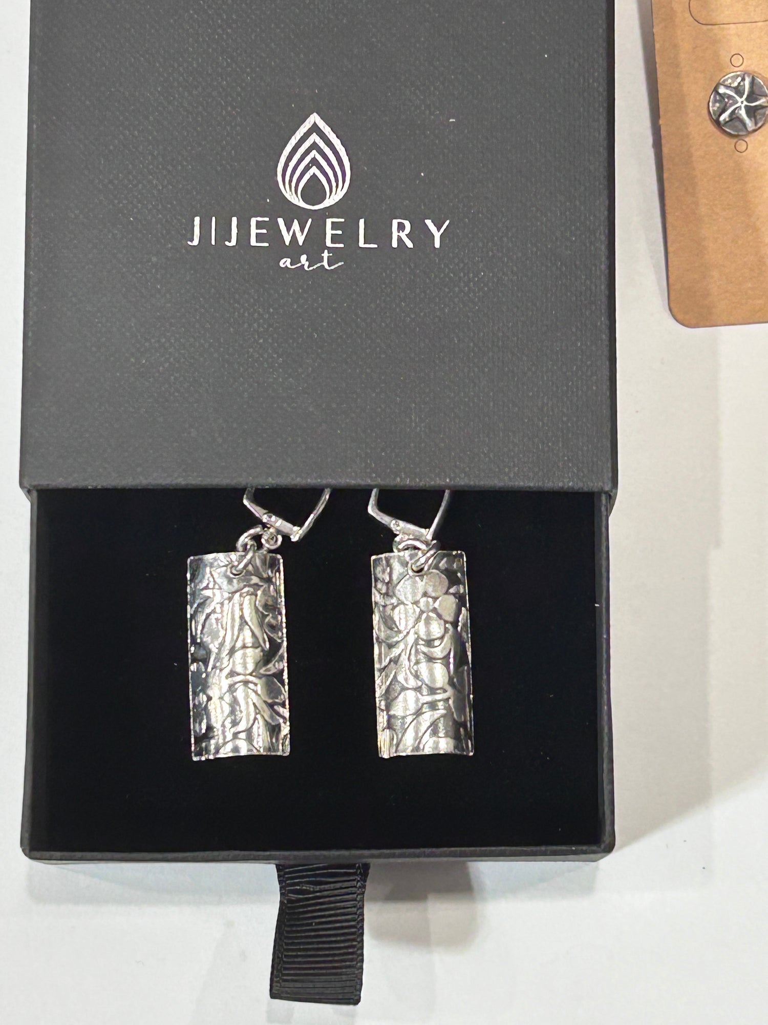 Sterling Silver Floral Bar Earrings – Handcrafted, Elegant &amp; Unique