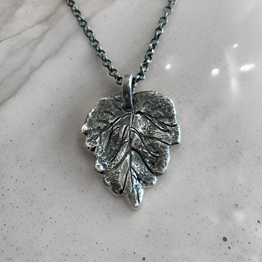 Sterling Silver Oak Leaf