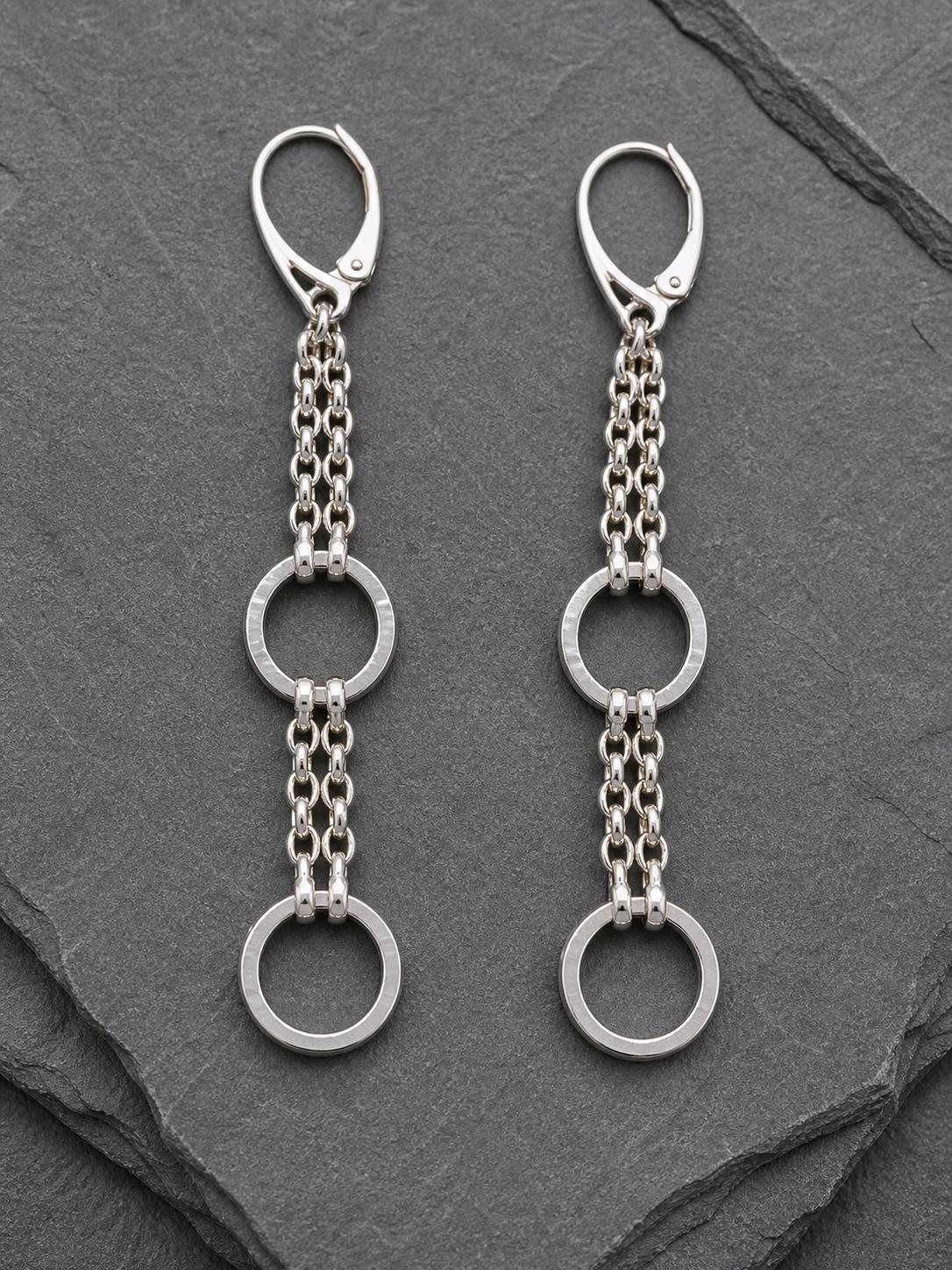 Sterling Silver Link Necklace, Earrings, Bracelet  Set – Optional – Timeless Handmade Jewelry