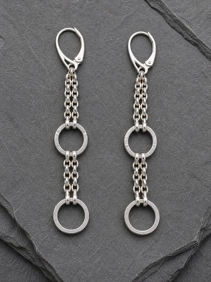 Sterling Silver Link Necklace, Earrings, Bracelet  Set – Optional – Timeless Handmade Jewelry