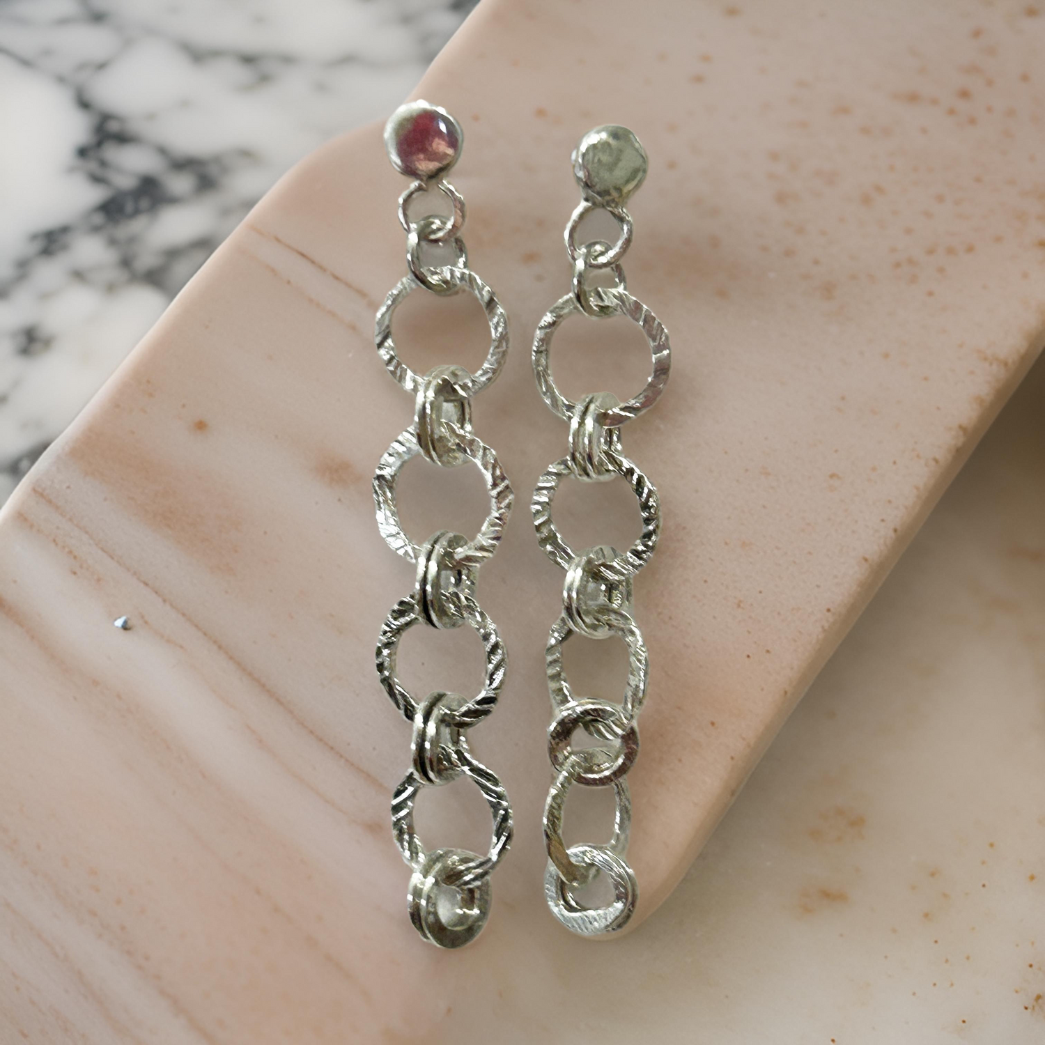 Delicate Dangle Earrings made from Sterling Silver