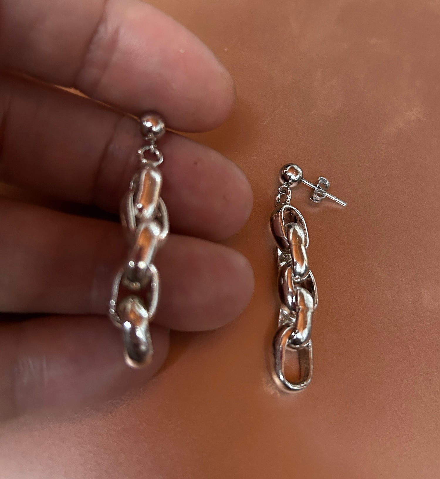 Silver Chain Earrings