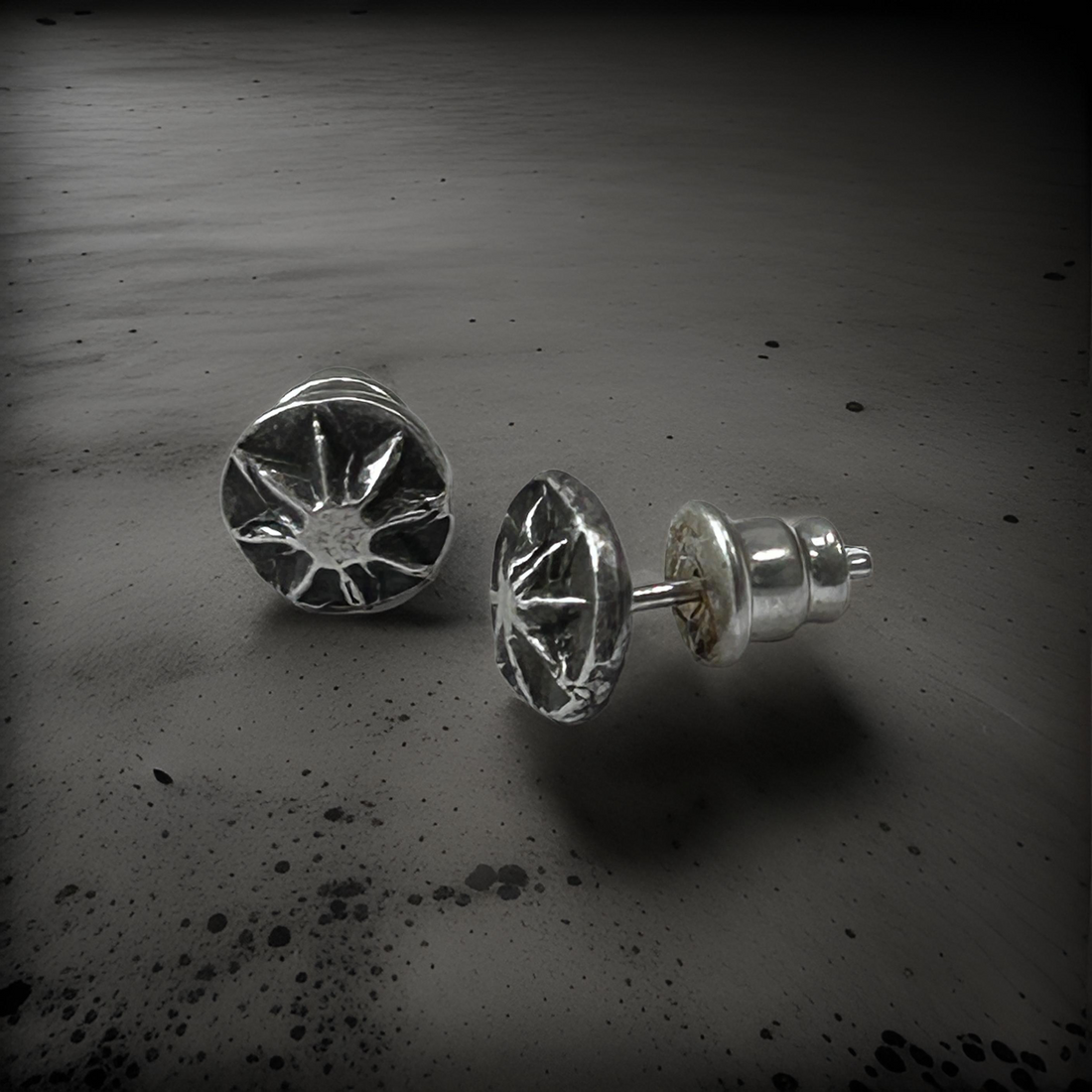 Men’s Stud Earrings - Oxidized Small Earrings