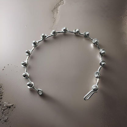 Handmade 925 Sterling Silver Ball-Link Bracelet - JJewelryArt