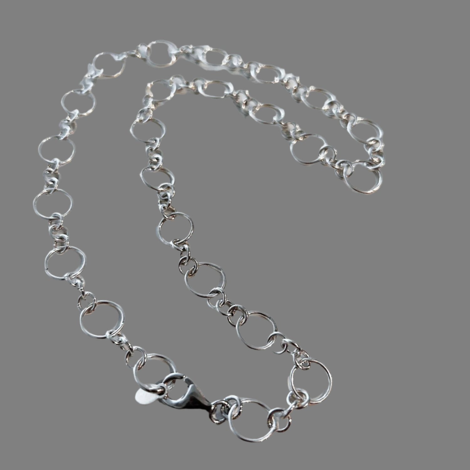 Handmade Sterling Silver Link Chain Gift for Women - JJewelryArt