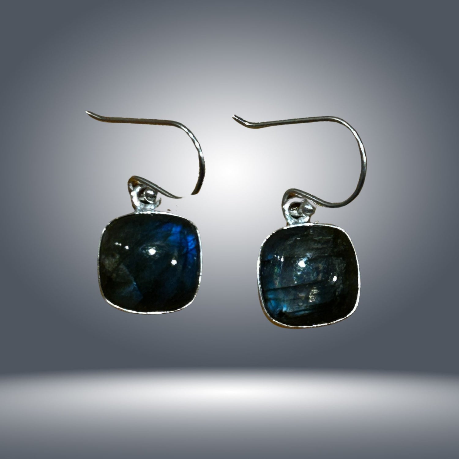 Labradorite Silver Earrings-JewelryArt