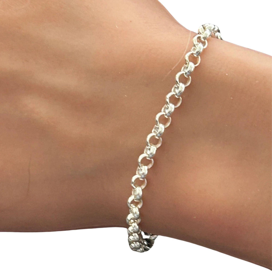 Dainty Sterling Silver Rolo Chain Bracelet - JJewelryArt