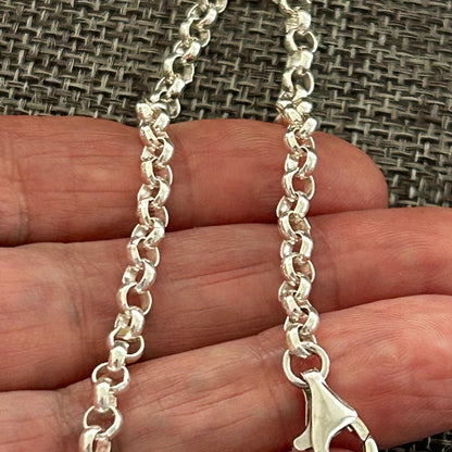 Dainty Sterling Silver Rolo Chain Bracelet - JJewelryArt