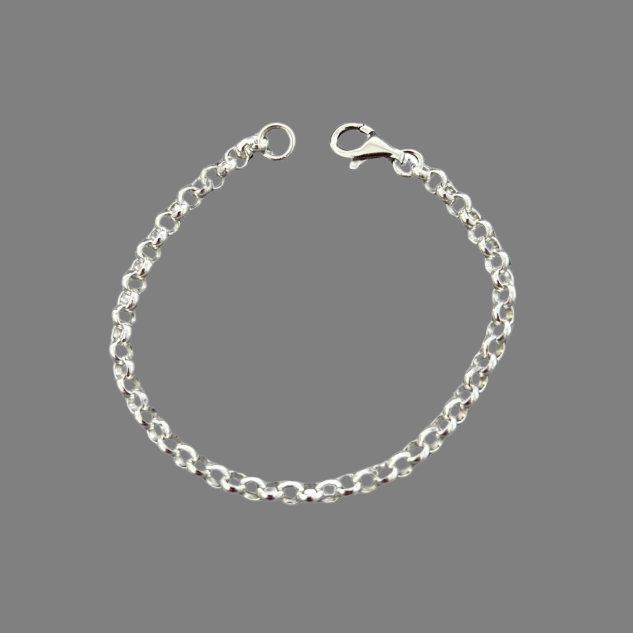 Dainty Sterling Silver Rolo Chain Bracelet - JJewelryArt