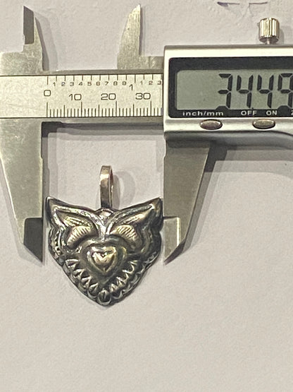 Handmade Silver Fox Pendant, Woodland Animal Jewelry