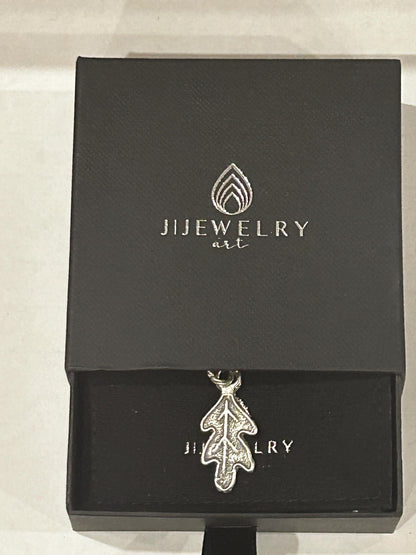 Oak Leaf Necklace | Sterling Silver Nature Inspired Leaf Pendant