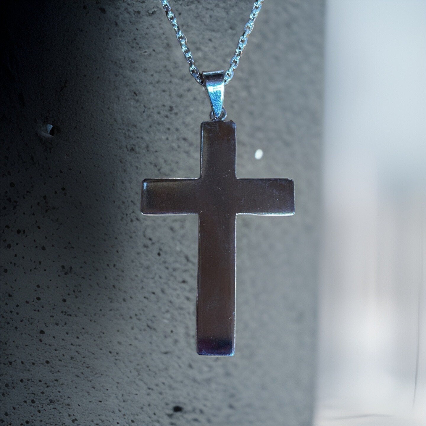 Sterling Silver Cross Pendant | Minimalist Men&