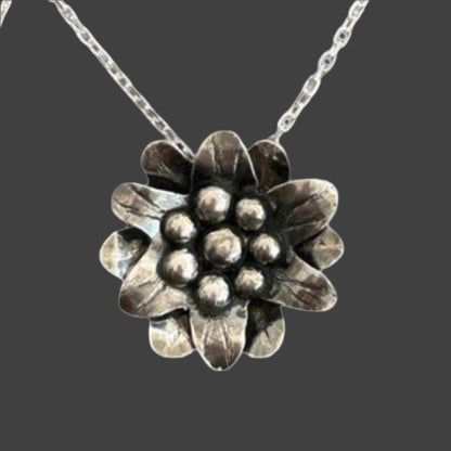 Blooming Flower Necklace - 925 Sterling Silver Necklace | JJewelryArt