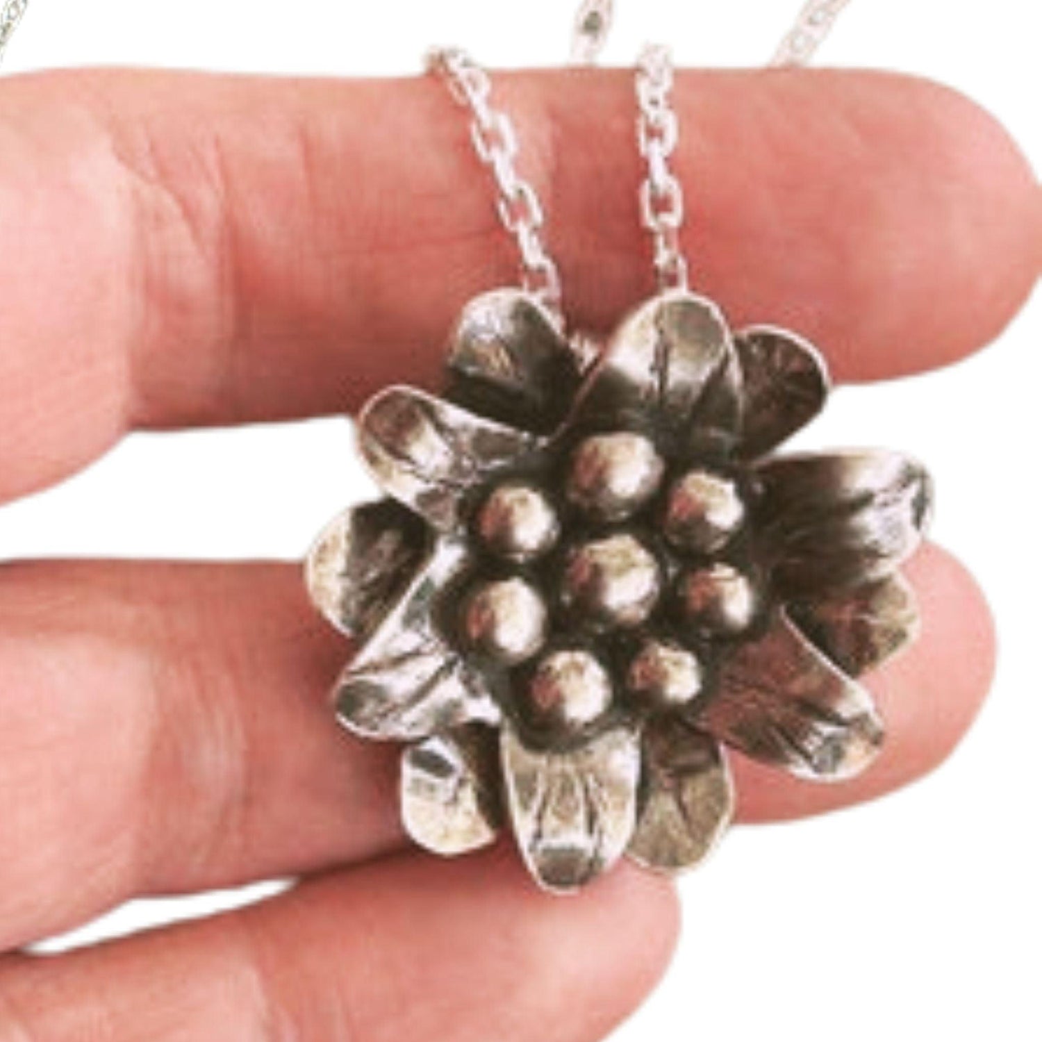 Blooming Flower Necklace - 925 Sterling Silver Necklace | JJewelryArt