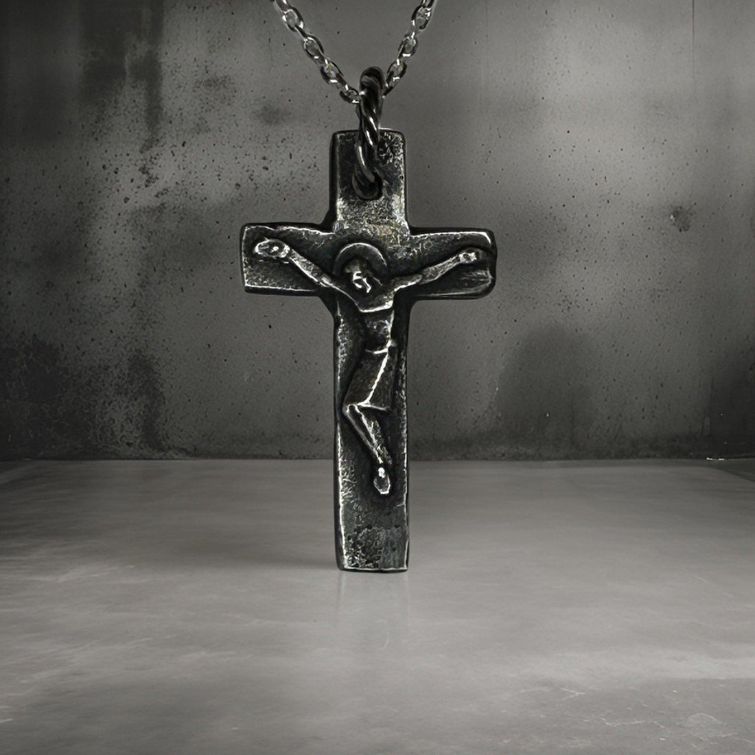 Crucifix Rustic Pendant - JJewelryArt