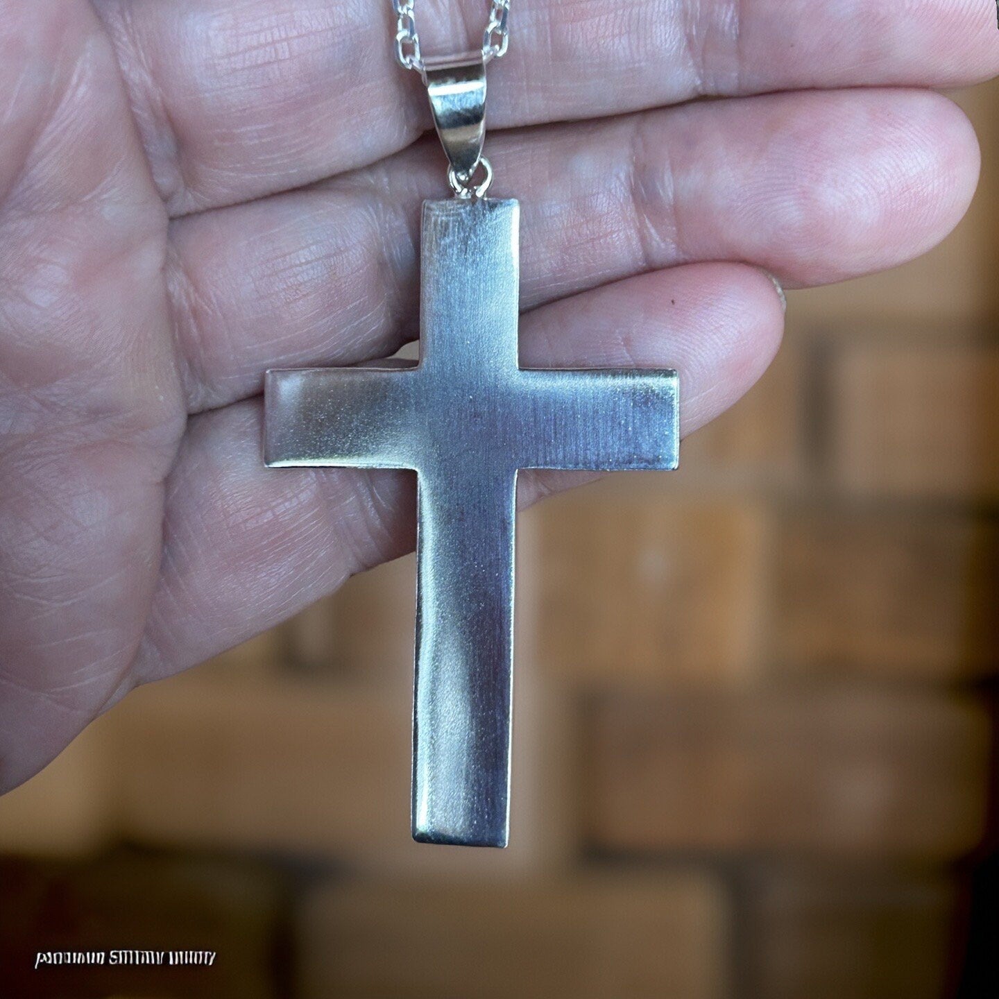 Sterling Silver Cross Pendant | Minimalist Men&