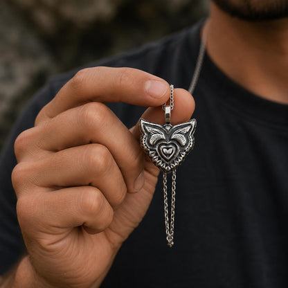 Handmade Silver Fox Pendant, Woodland Animal Jewelry
