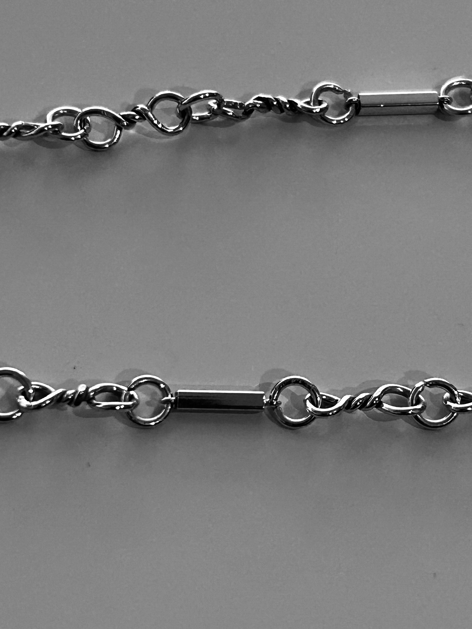 Hand-Twisted Sterling Silver Chain Necklace – 18-Inch Artisan 925 Links