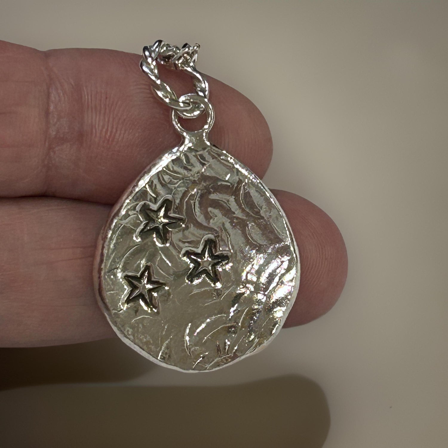 Sterling Silver Star Pendant Necklace Celestial Jewelry
