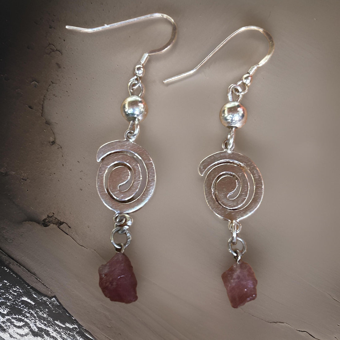 Ruby Natural Stones Earrings