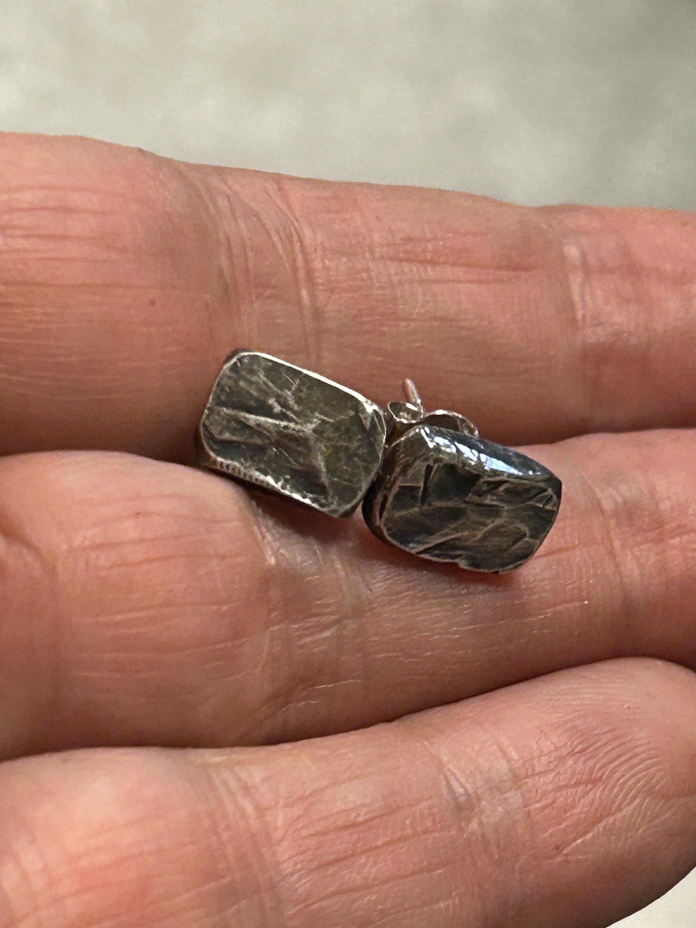 Silver Men’s Stud Earrings