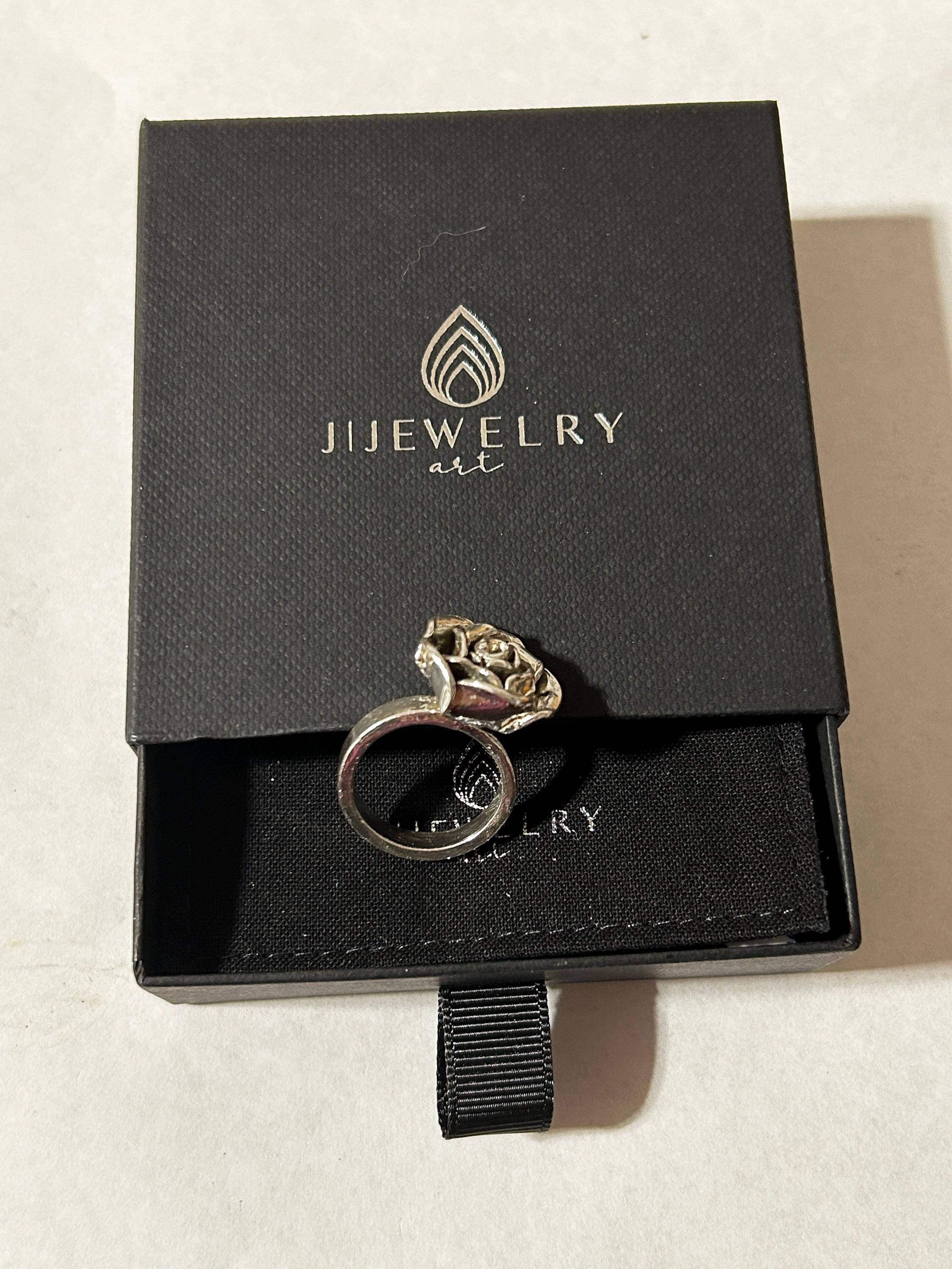 Solid Silver Rose Ring - Handmade Rose - Statement Rings - Unique Jewelry