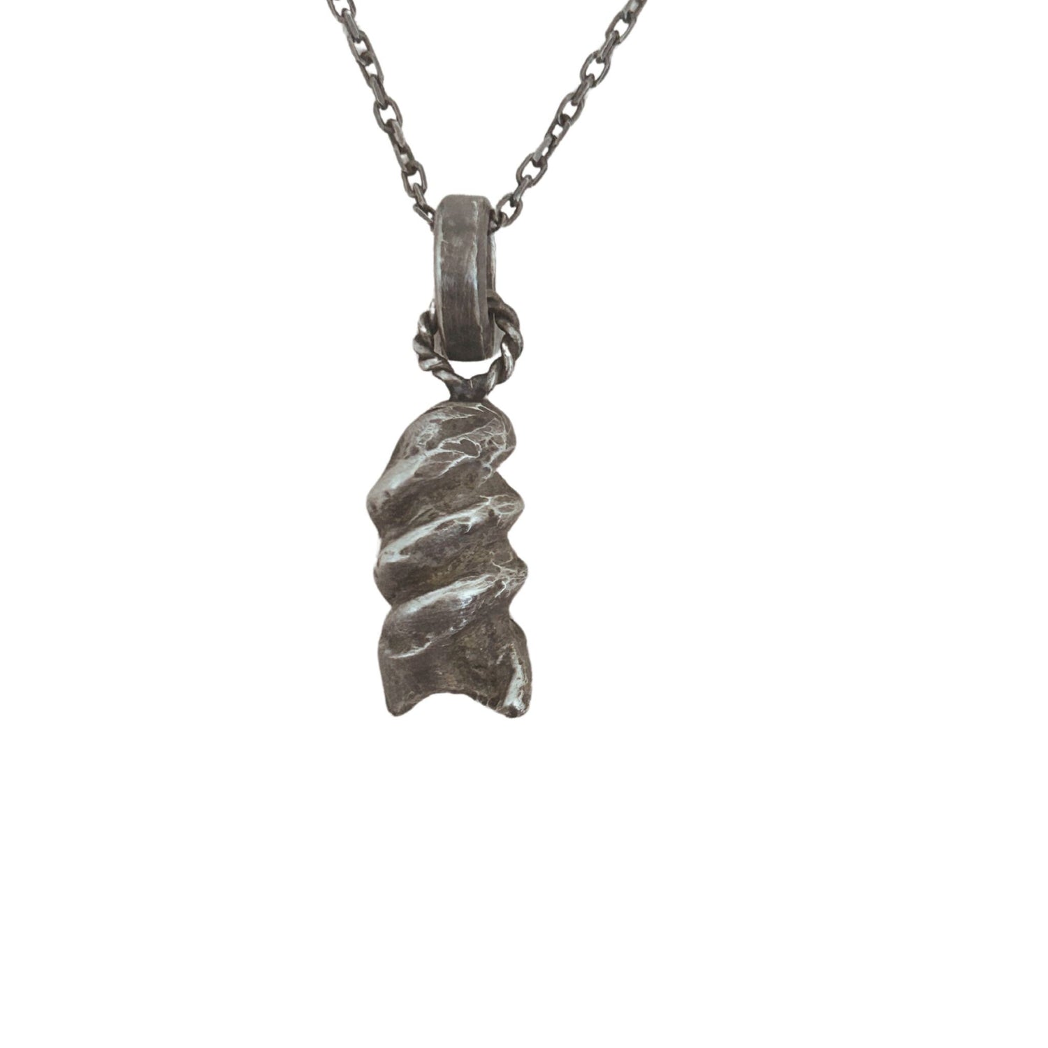 Sterling Silver Oxidized Spiral Men&