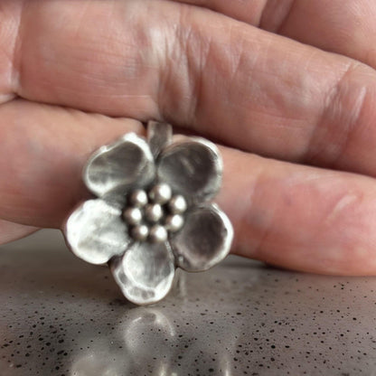 Blooming Flower Ring - Handmade Silver Rings | JJewelryArt