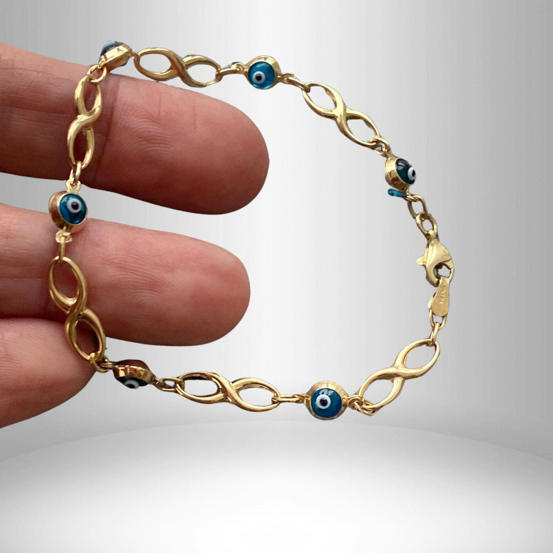 Evil Eye Bracelet Gold - 10K Gold Bracelet | JJewelryArt