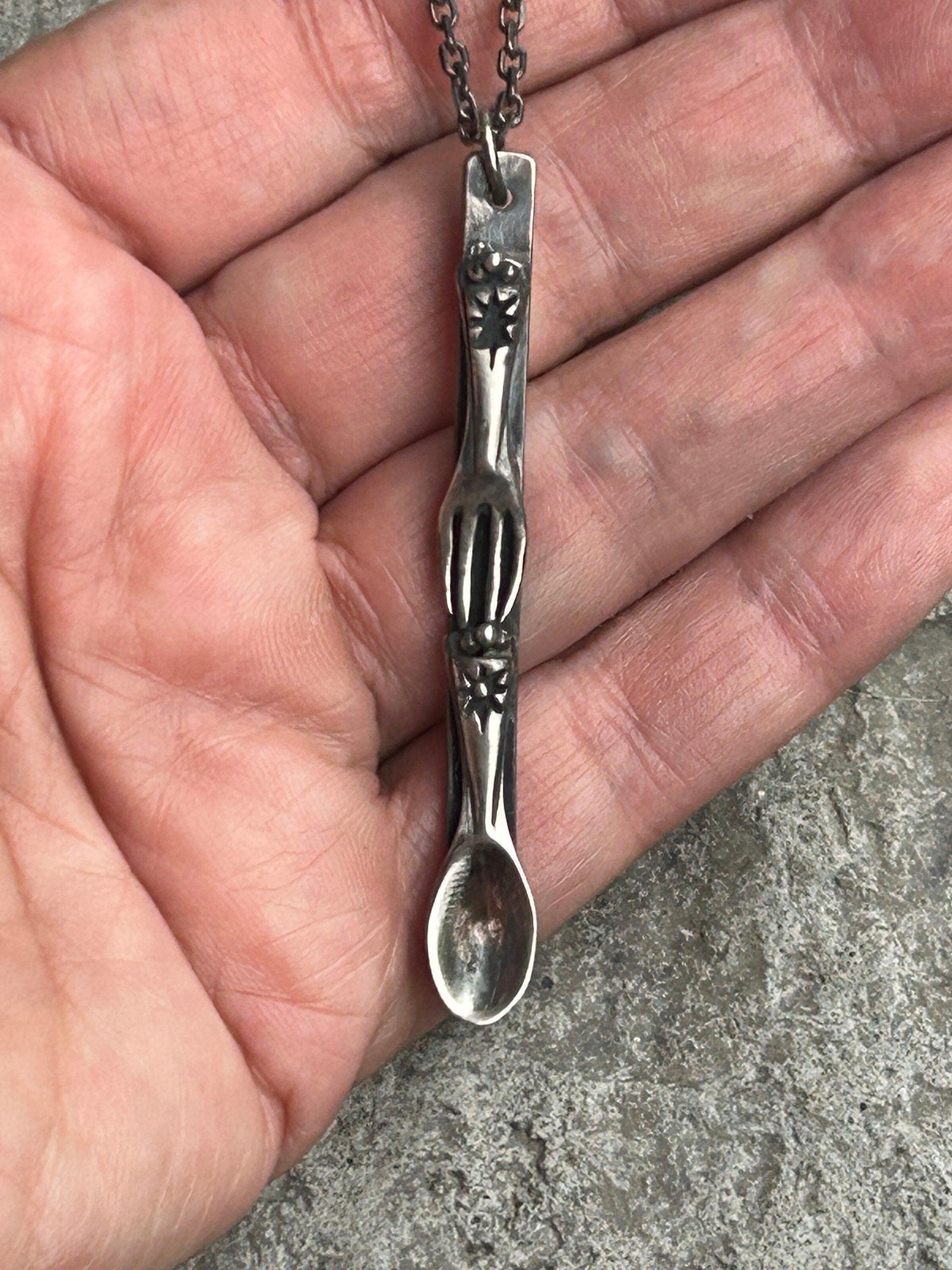 Fork and Spoon Pendant - Spoon Pendant | JJewelryArt