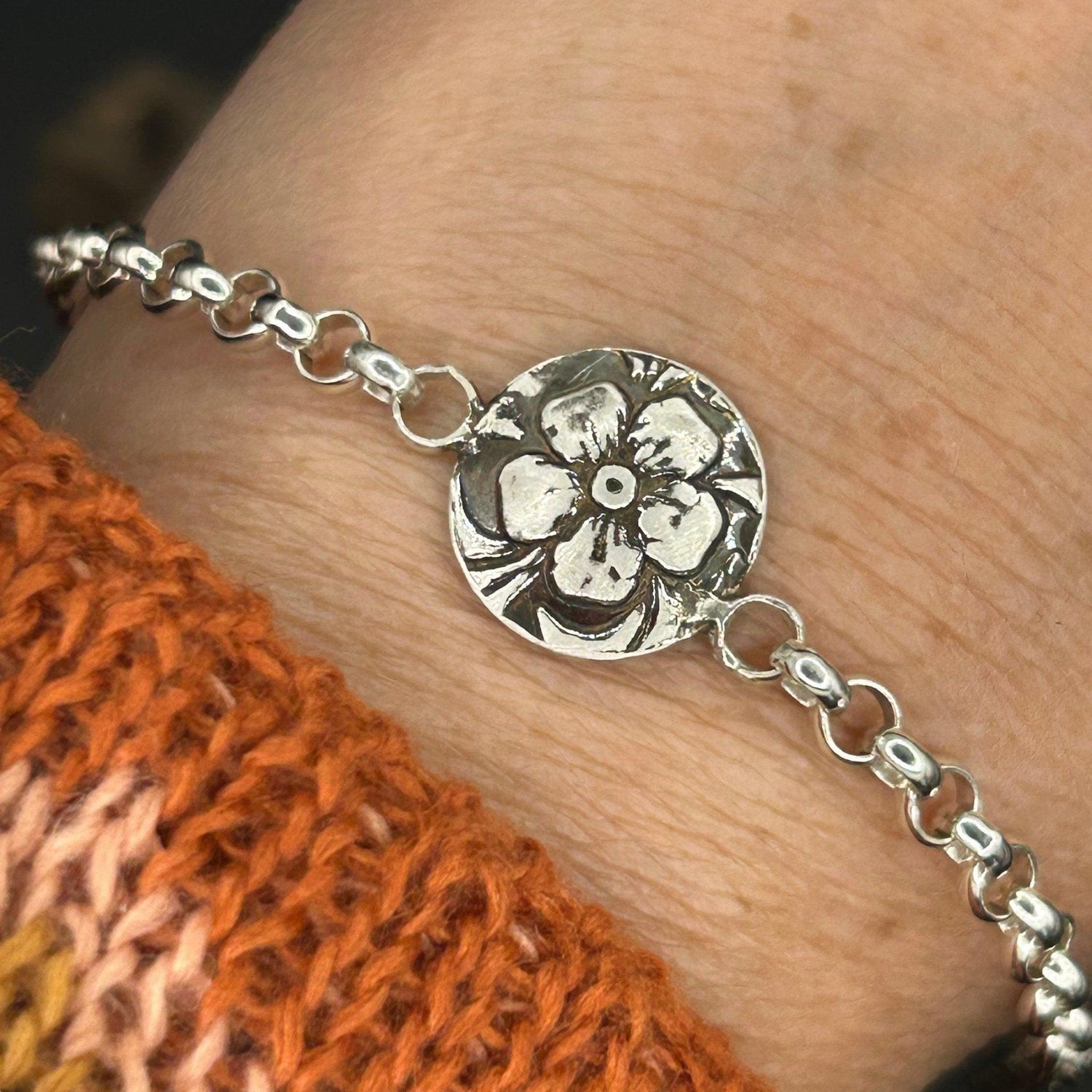 Flower Charm Bracelet - Women Handmade Bracelet | JJewelryArt