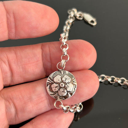 Flower Charm Bracelet - Women Handmade Bracelet | JJewelryArt