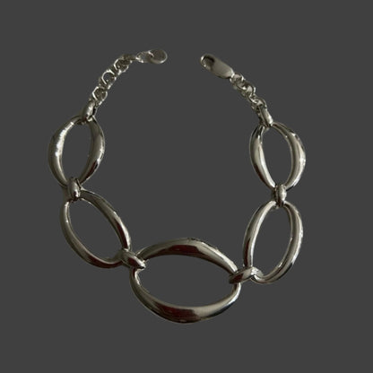 Oval Links Bracelet - Silver Link Bracelet | JJewelryArt