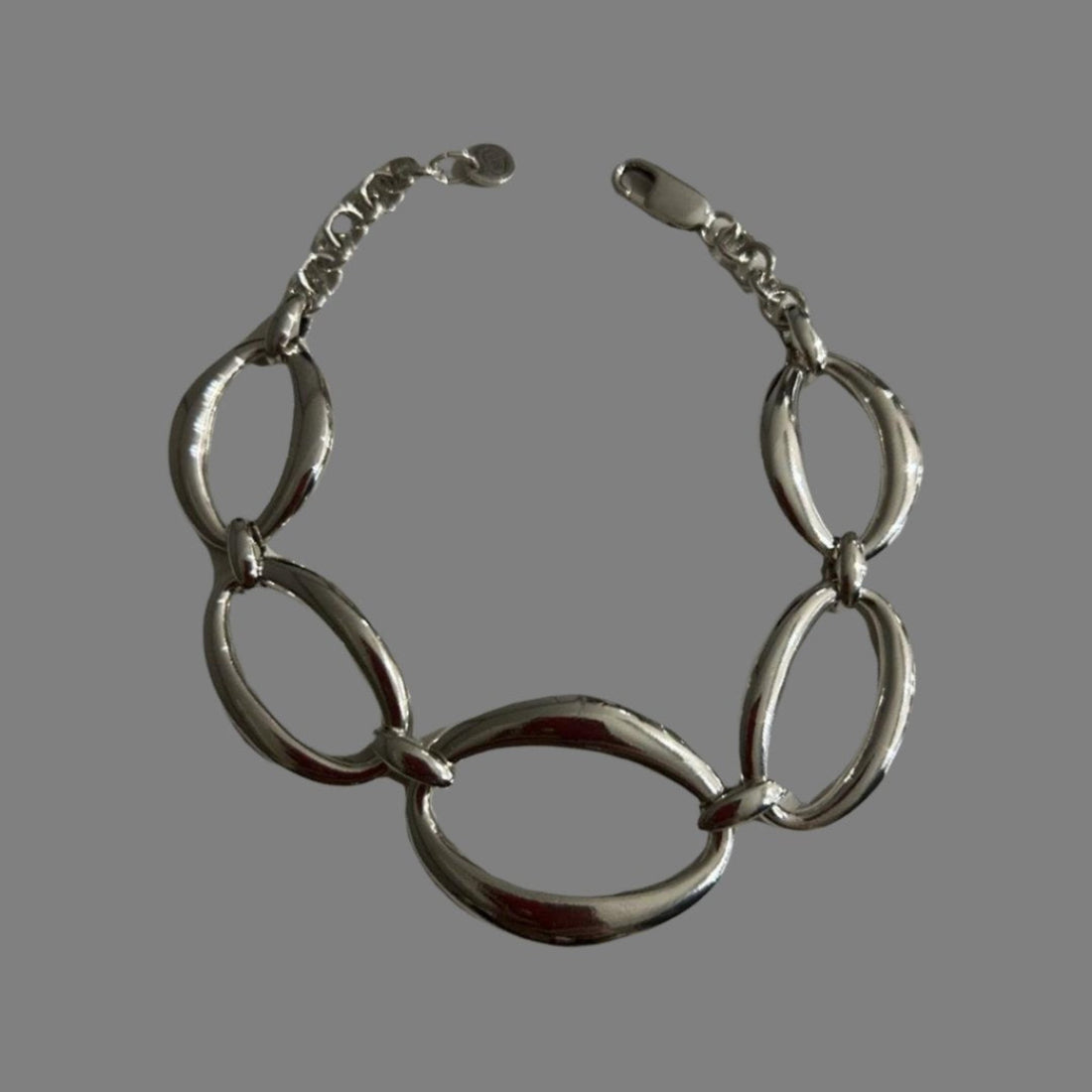 Oval Links Bracelet - Silver Link Bracelet | JJewelryArt