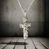 Brutalist Cross Necklace - Rustic Pendant Man | JJewelryArt