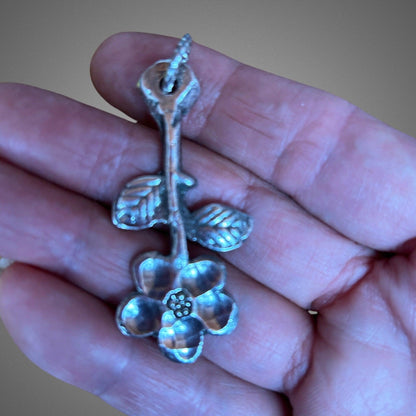 Handcrafted Flower Pendant - Silver Pendant | JJewelryArt