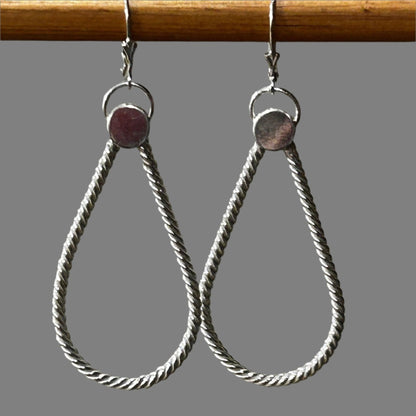 Twisted Drop Earrings - Silver Drop Earrings | JJewelryArt