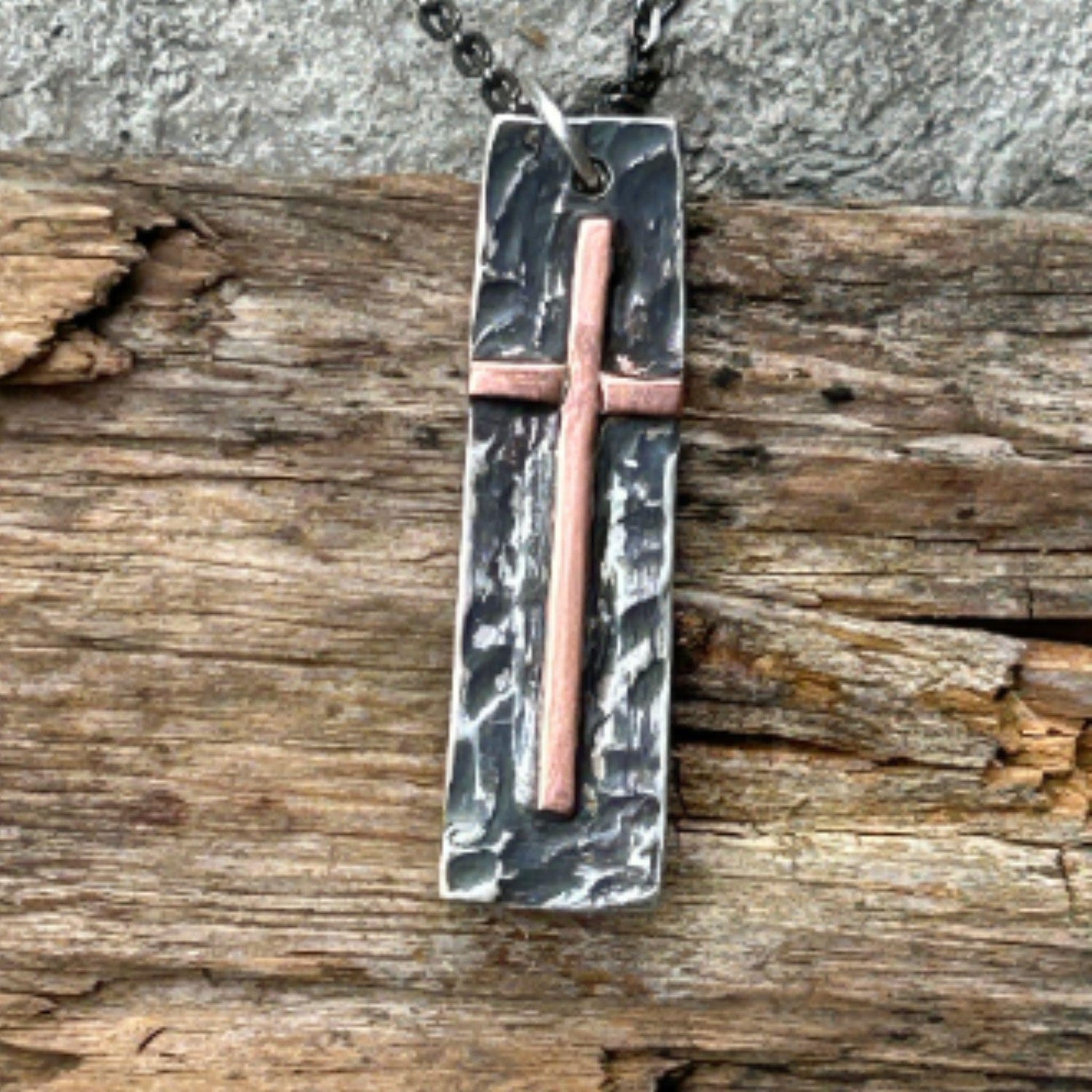 Copper Cross Necklace - Men&