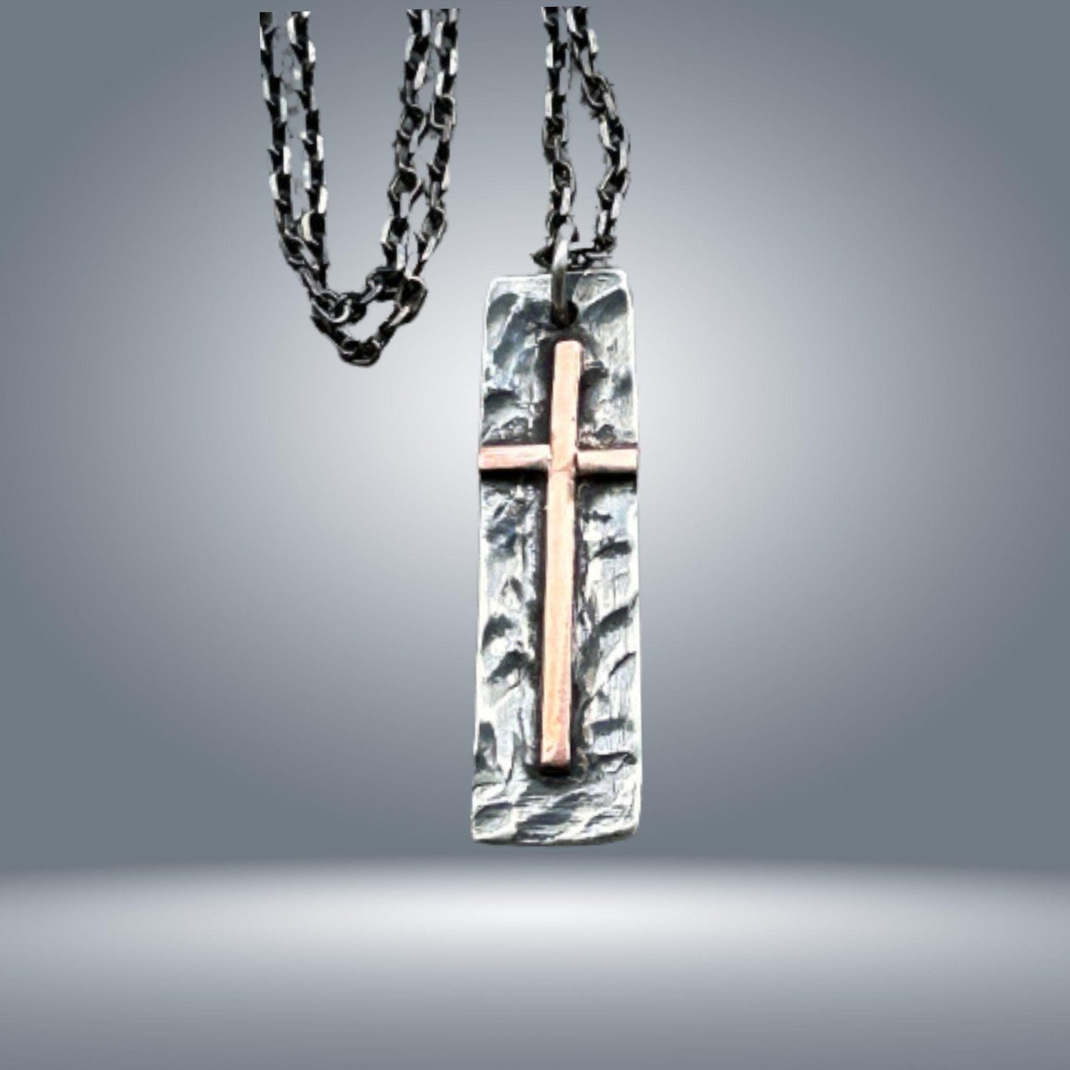 Copper Cross Necklace - Men&