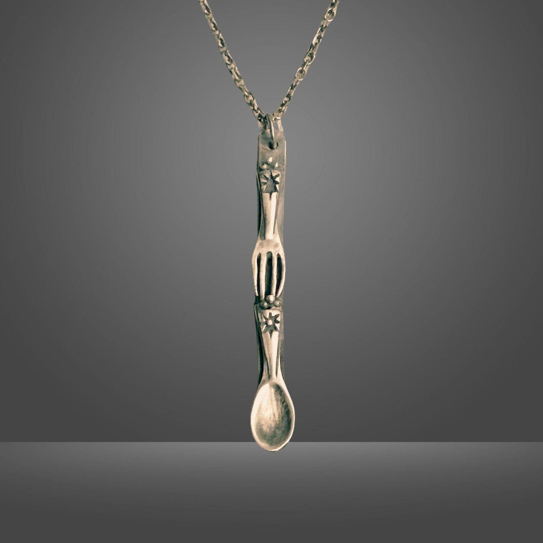 Fork and Spoon Pendant - Spoon Pendant | JJewelryArt