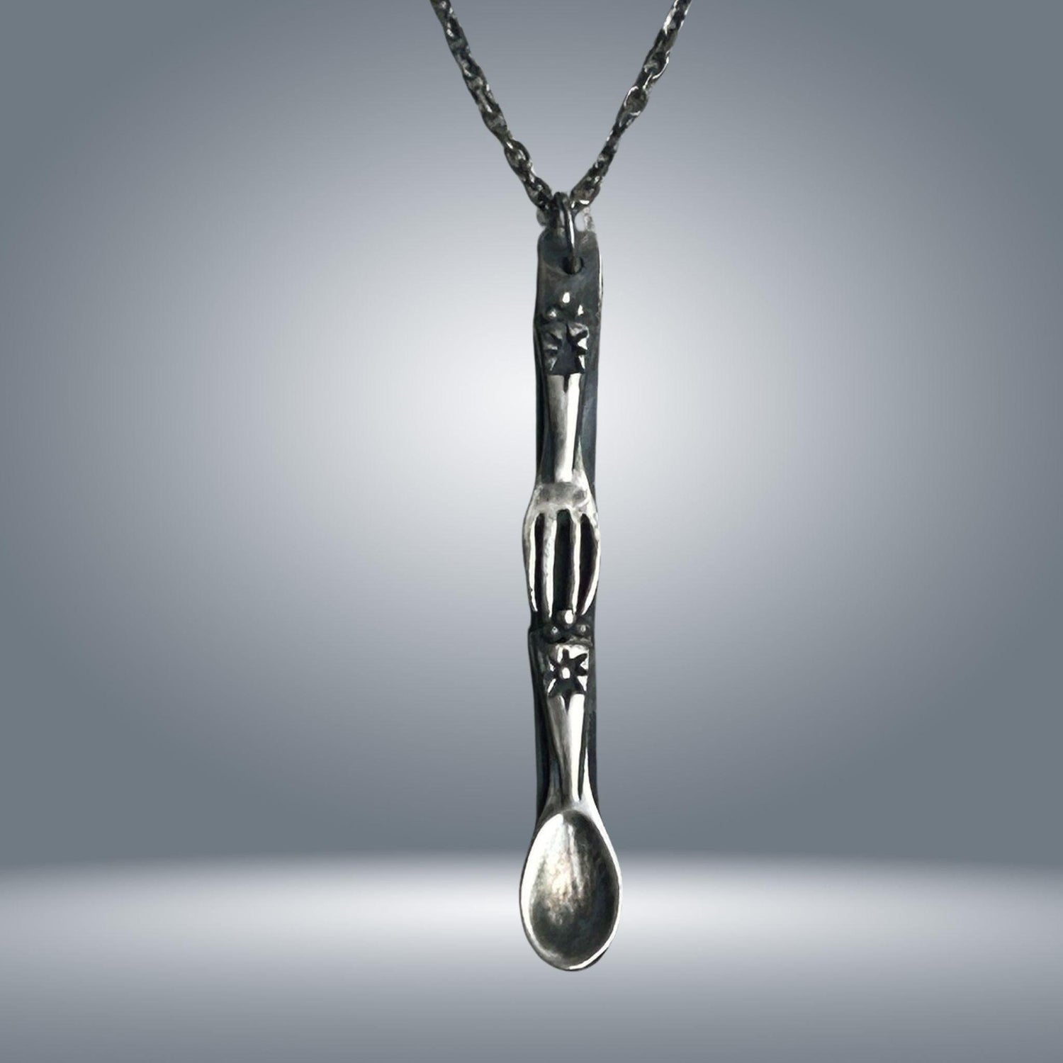 Fork and Spoon Pendant - Spoon Pendant | JJewelryArt