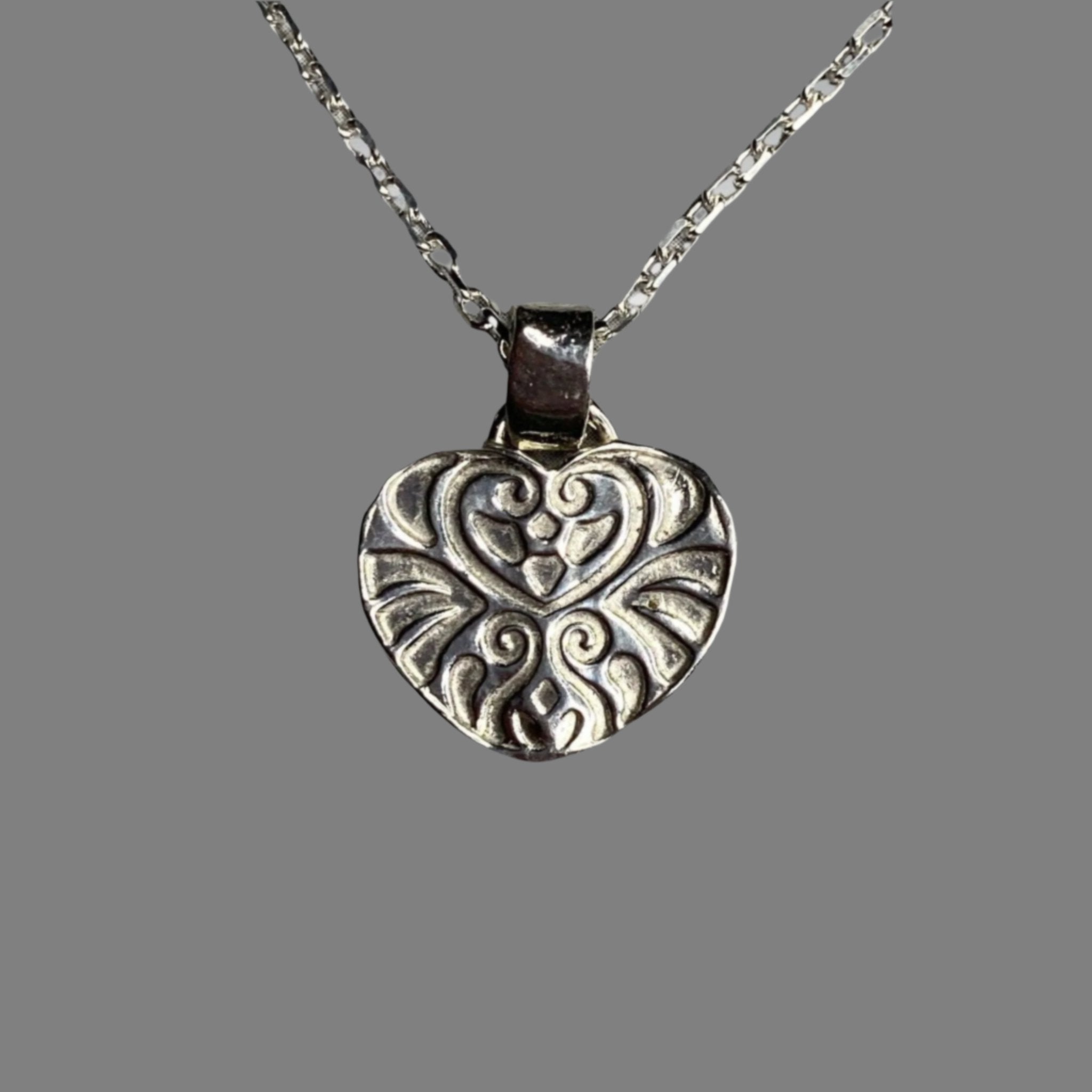 999 Heart Necklace - Silver Heart Pendant | JJewelryArt