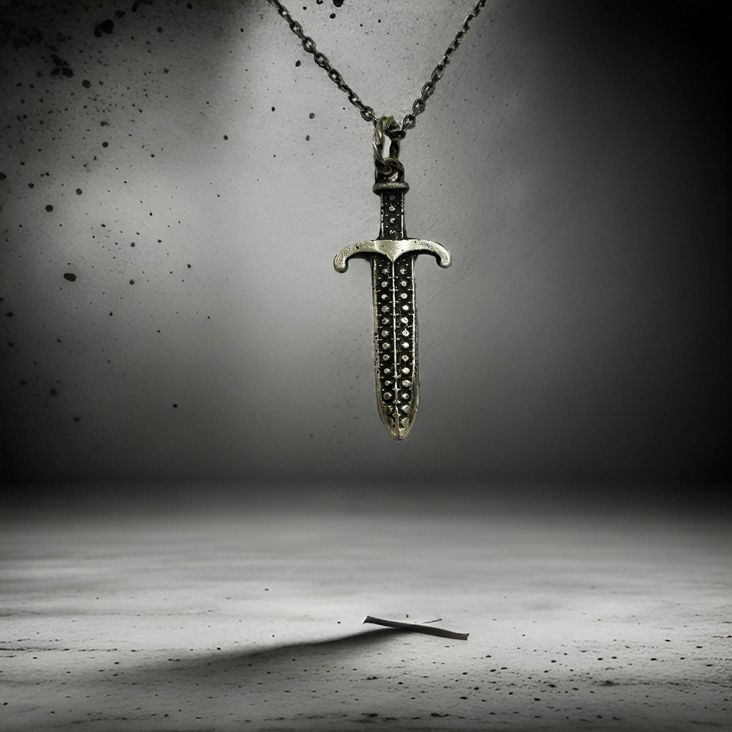 Silver Sword Necklace - Men’s Sword Pendant | JJewelryArt