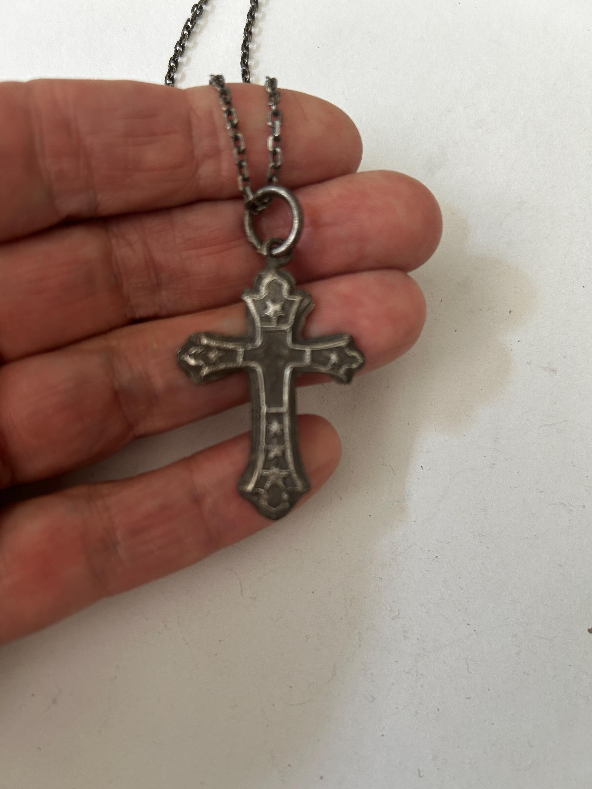 Cross Handmade Pendant - Silver Necklace | JJewelryArt