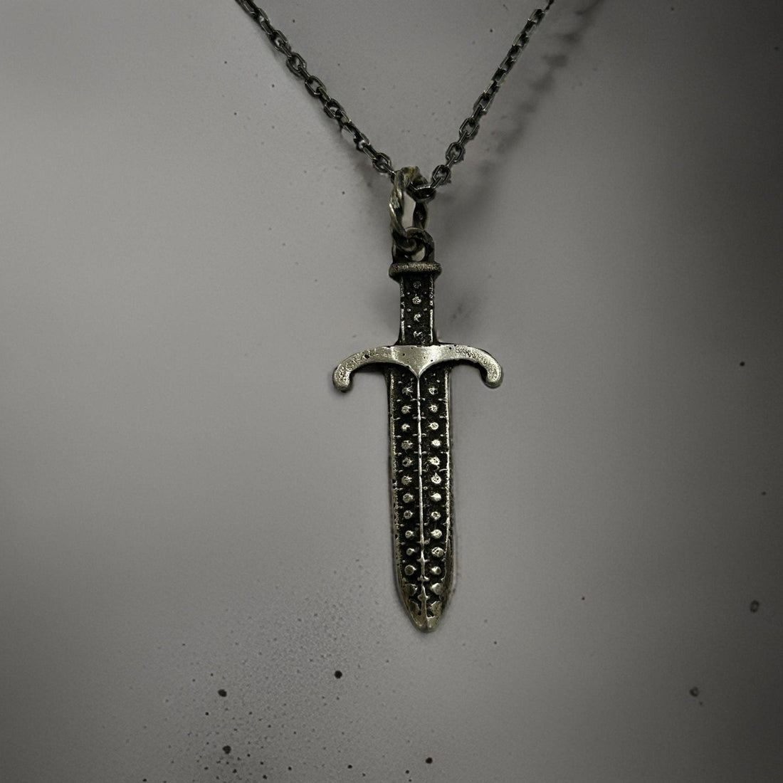 Silver Sword Necklace - Men’s Sword Pendant | JJewelryArt