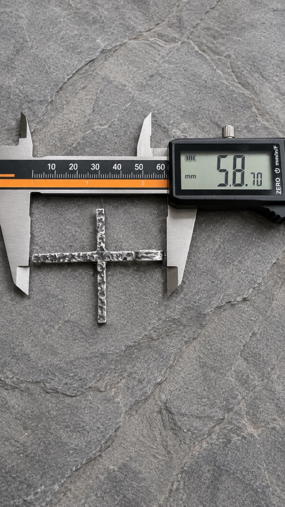 Men’s Oxidized Sterling Silver Cross Pendant