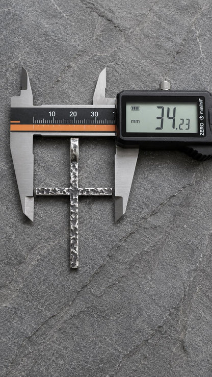 Men’s Oxidized Sterling Silver Cross Pendant
