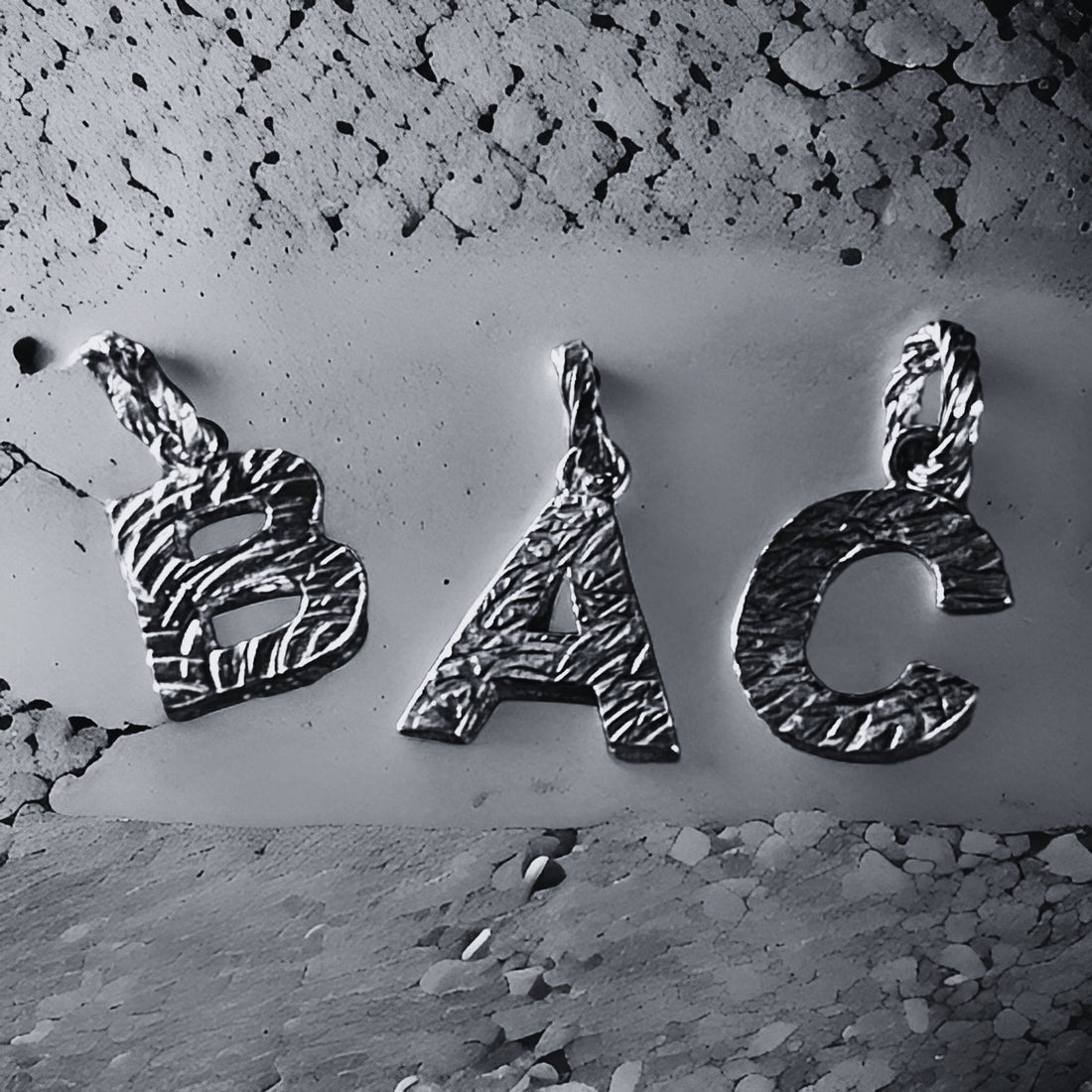 Silver Alphabet Letters Charms.