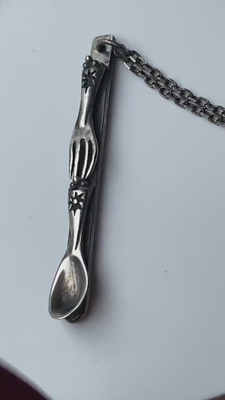 Fork and Spoon Pendant - Spoon Pendant | JJewelryArt